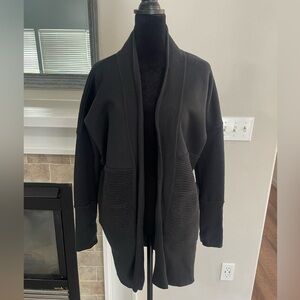 Black Open Front Cardigan